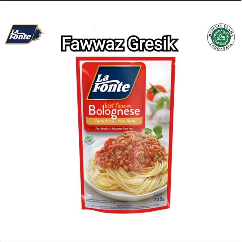 La Fonte - Lafonte Saus Pasta Bolognese 315gram / Saus Pasta Bolognaise Bumbu Spaghetti 315 gr Halal