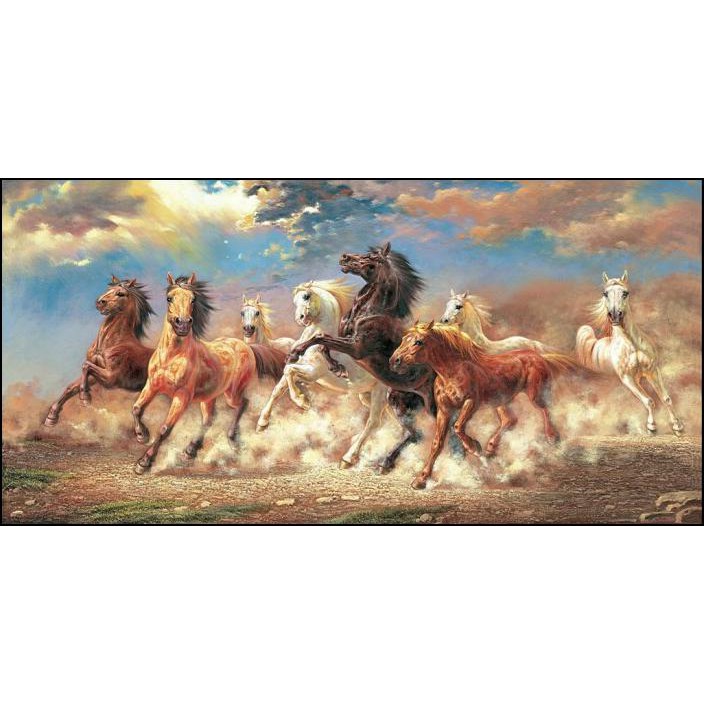 LUKISAN FENG SHUI KUDA LARI