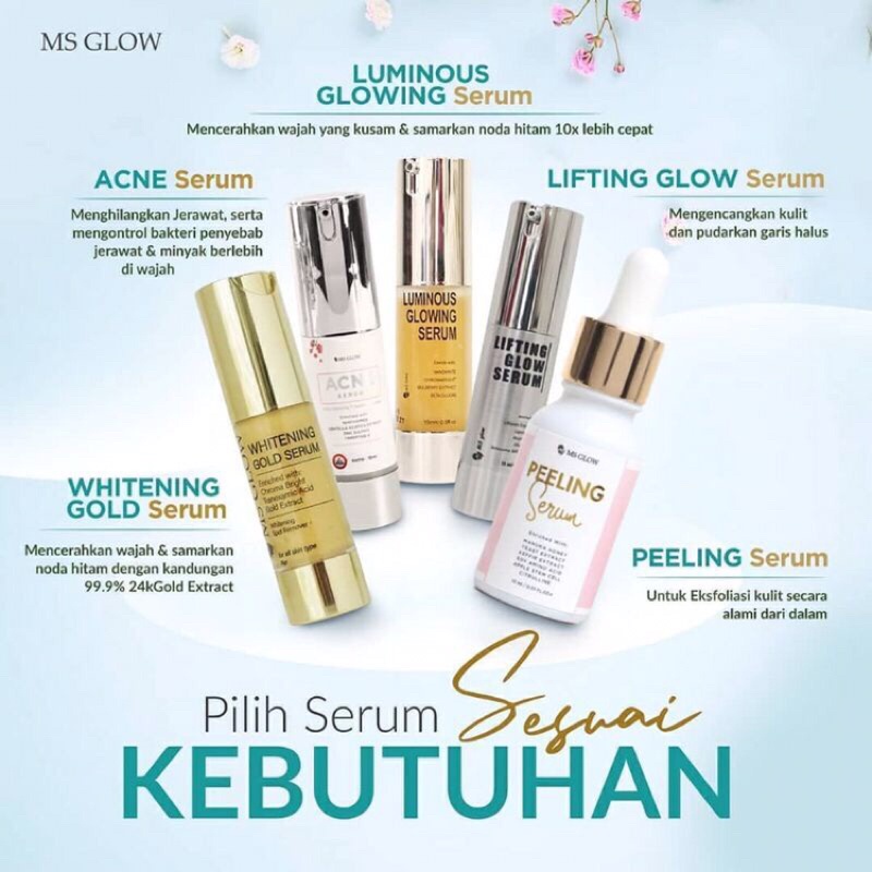 [BISA COD] Ms Glow Acne Serum / Ms Glow Whitening Gold Serum / Ms Glow Lifting Glow Serum / Ms Glow 