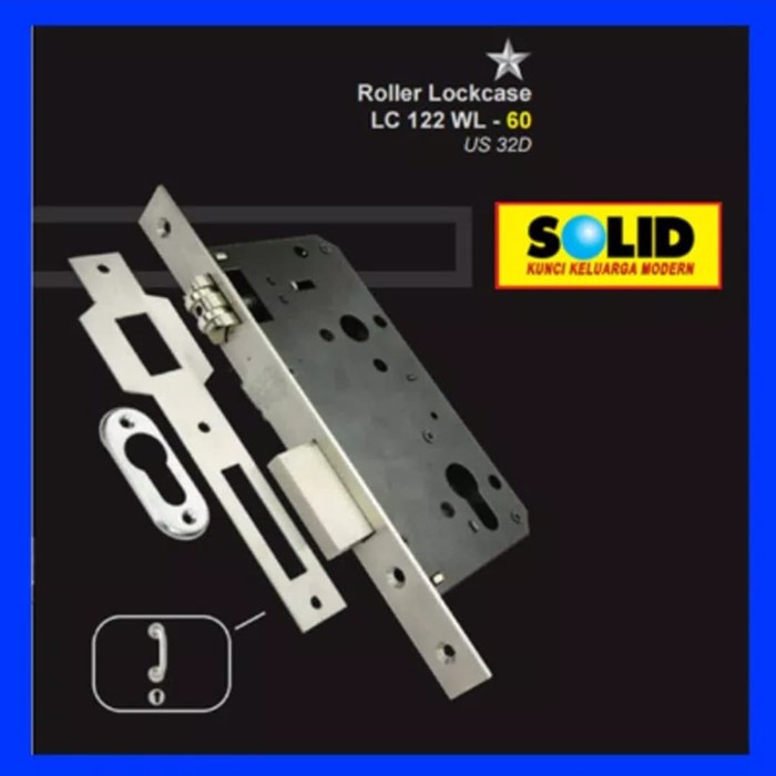 SOLID - BODY KUNCI/ROLLER LOCKASE SOLID LC 122 WL-60 US 32D (ROLLER/PELOR) FIRE RATED SUS 304