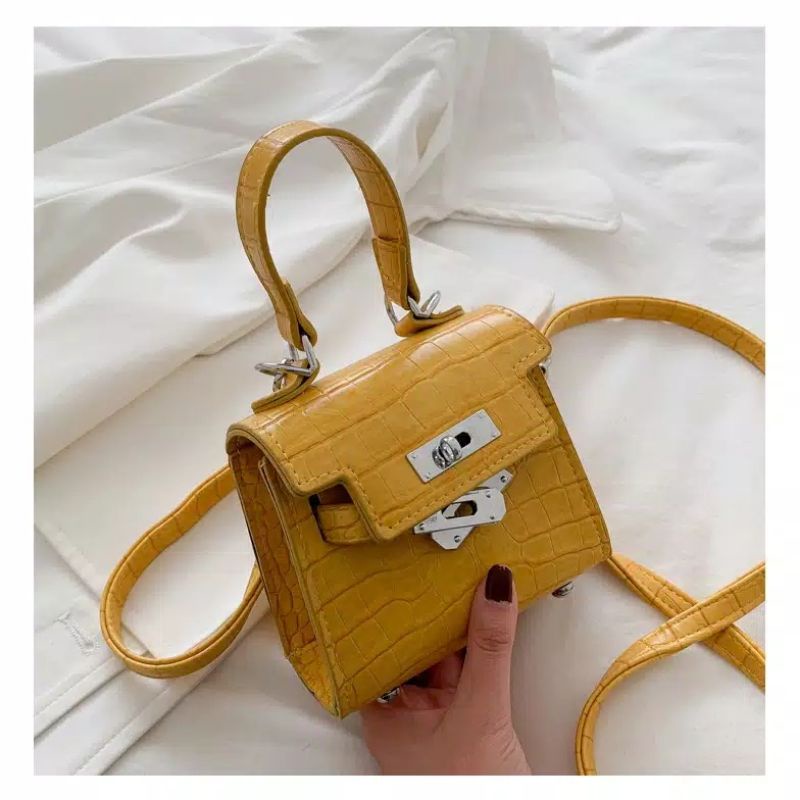 Tas Mini 2921 - Tas Andin - Tas Import Fashion Wanita - Tas Croco Glossy
