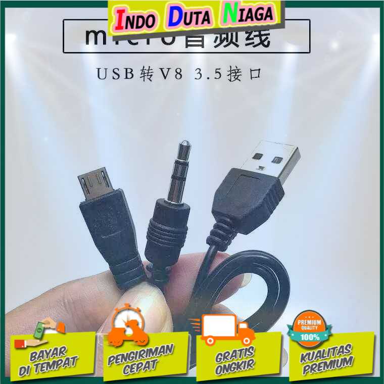 IDN TECH - Kabel Splitter Micro USB ke AUX 3.5mm + USB Male