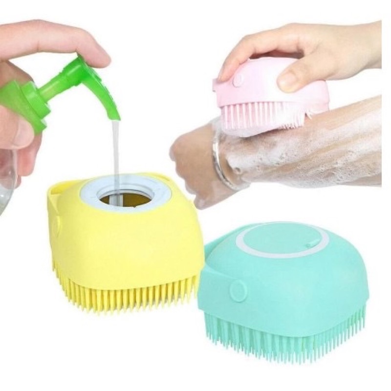 Sikat Mandi Silikon Bath Shower Silicone / Shower Brush Gosokan Mandi silicone / Dispenser Sabun