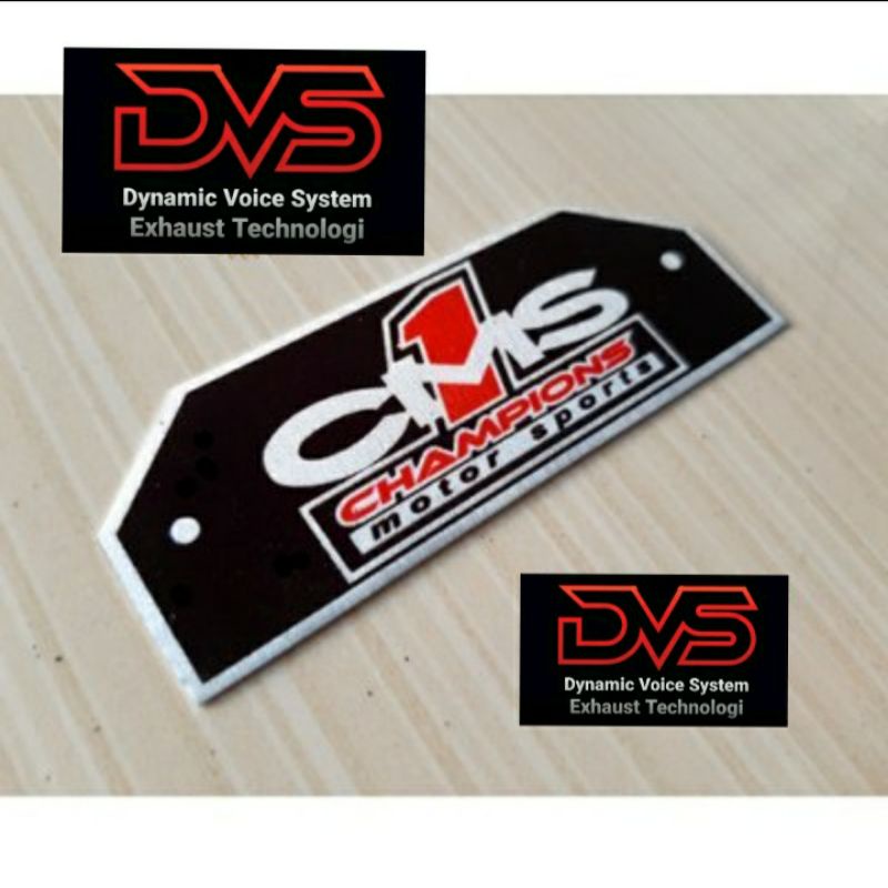 EMBLEM LOGO KNALPOT RACING MERK CMS  GEN3 DAN SPRING