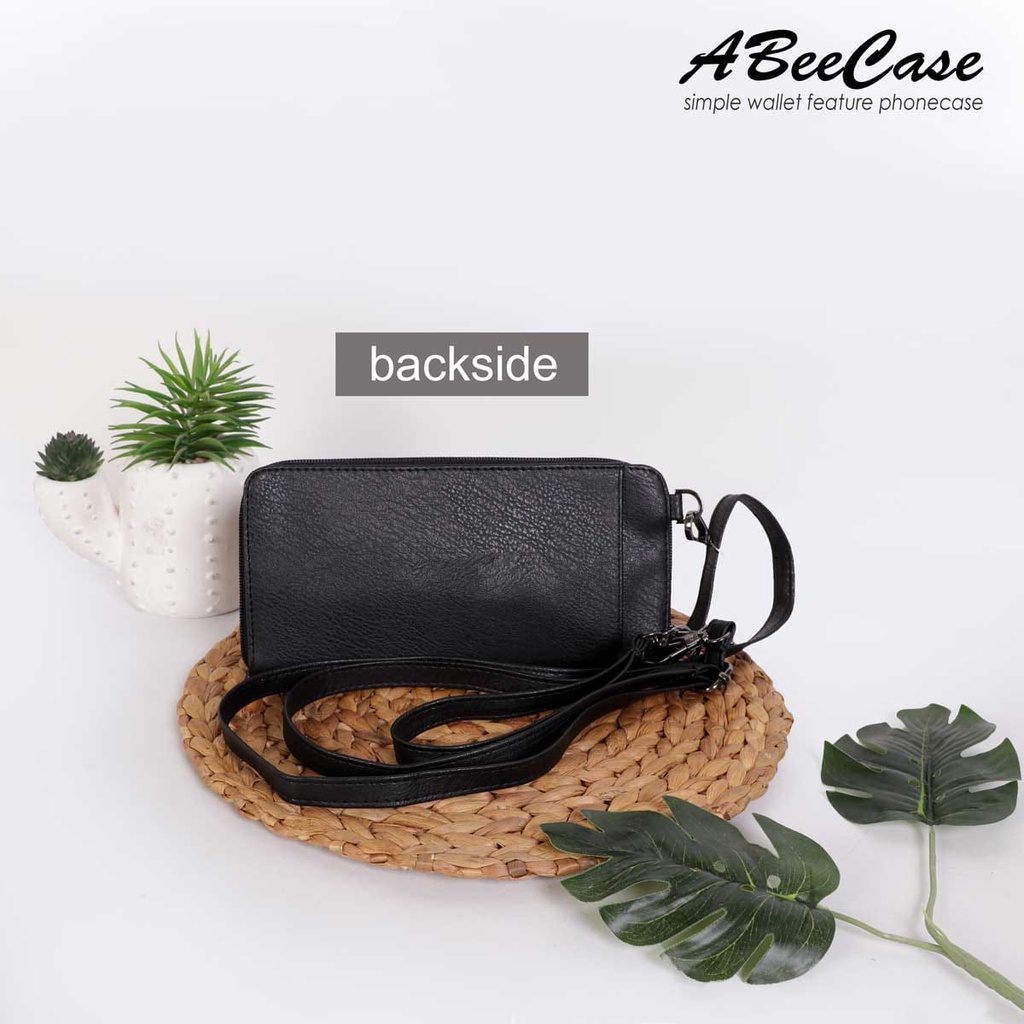 DOMPET HP SELEMPANG WANITA HITAM BERKUALITAS ORIGINAL BY ABEECASE VCODE SYNTESIS PREMIUM