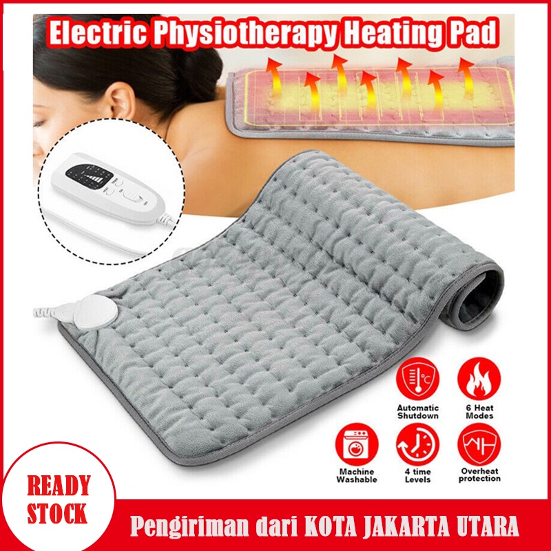 75 x 40cm Adjustment 6-Level Electric Heating Pad Back Neck Massager Warming Physiotherapy Fast Heat Mat Relief Pain