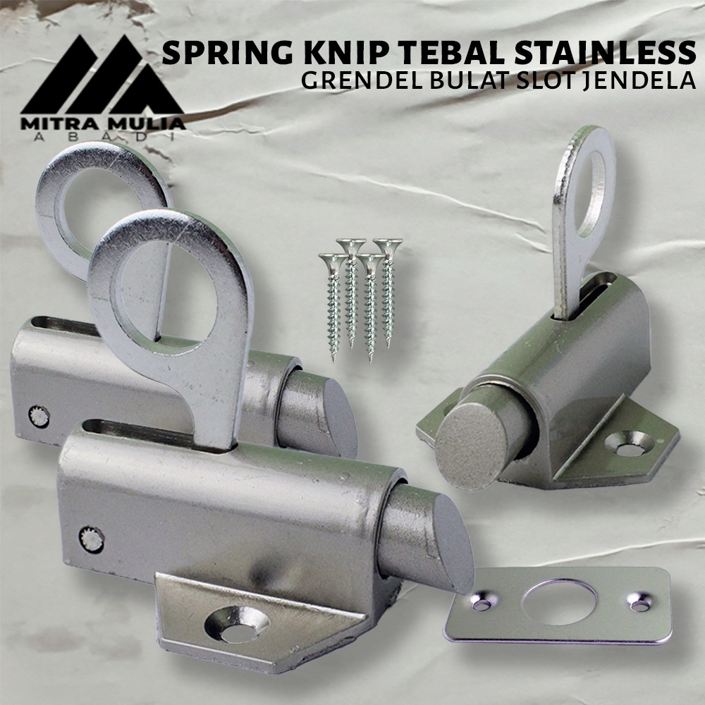 Spring Knip Tebal / Slot Jendela / Grendel Bulat Stainless