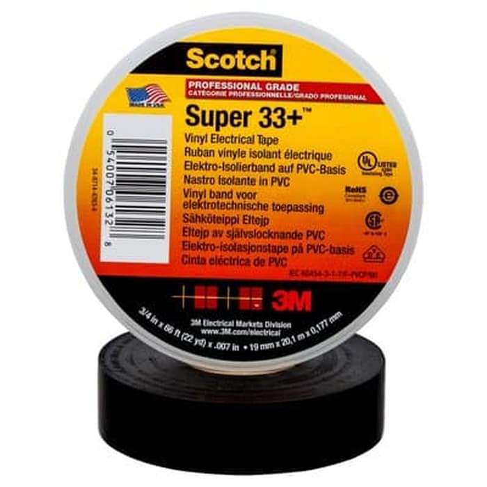 Isolasi Scotch 3M SUPER 33+ Vinyl Electrical Tape