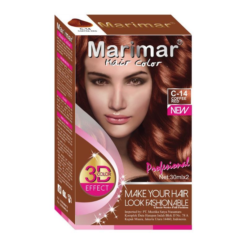 Marimar Hair Color Pewarna Rambut 30ml - Semir Rambut Hair Color - Cat Rambut /BPOM