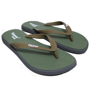 Sendal Jepit Sandal  Pria Fipper  Wide Green Army  Grey 