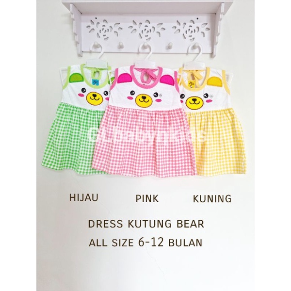 Rok Dress Kutung Anak Bordir Bear All Size 6 Bulan - 1 Tahun SNI