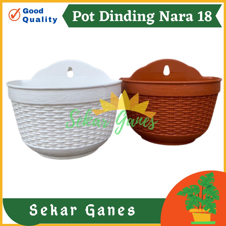 Pot Dinding Nara 18 Putih Merah Bata Merah Coklat Terracota Terracotta Pot Dinding Tempel Tempel Dekorasi Bunga Hias Unik Panjang Kecil Rotan Gantung Pagar Murah Grosir