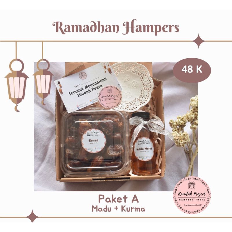 

HAMPERS KURMA & MADU BY KAMILAH PROJECT, HAMPERS LEBARAN, HAMPERS RAMADHAN, HAMPERS PREMIUM, KADO SPESIAL RAMADHAN