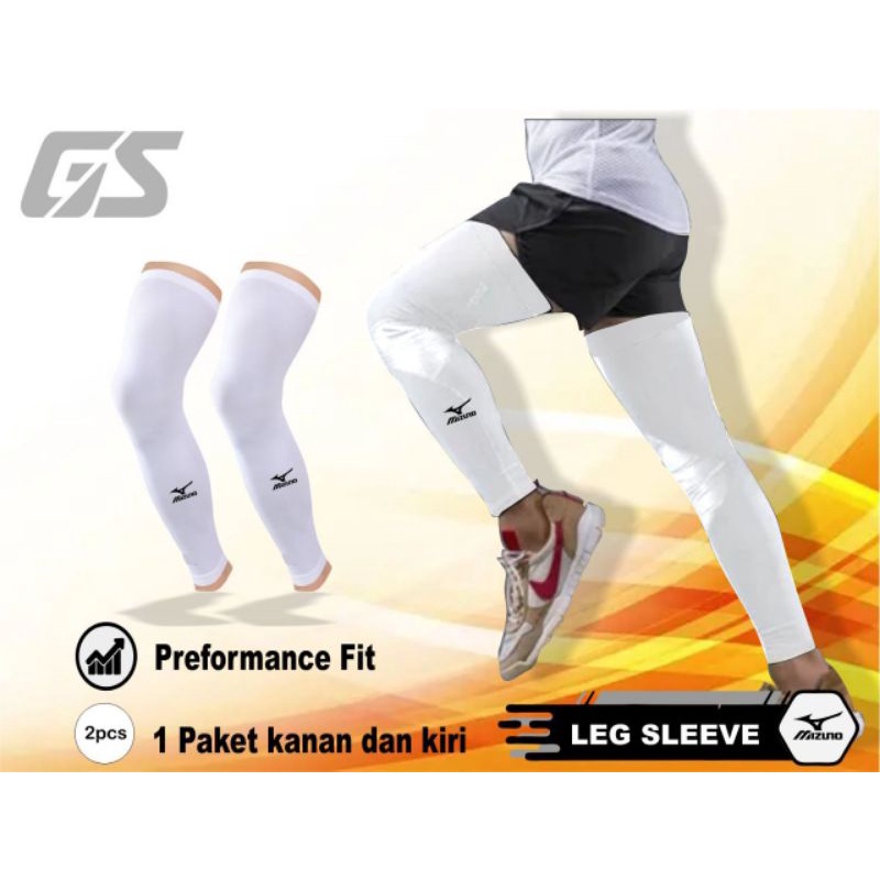 leg Sleeve Manset kaki Dekker kaki warna putih melar elastis