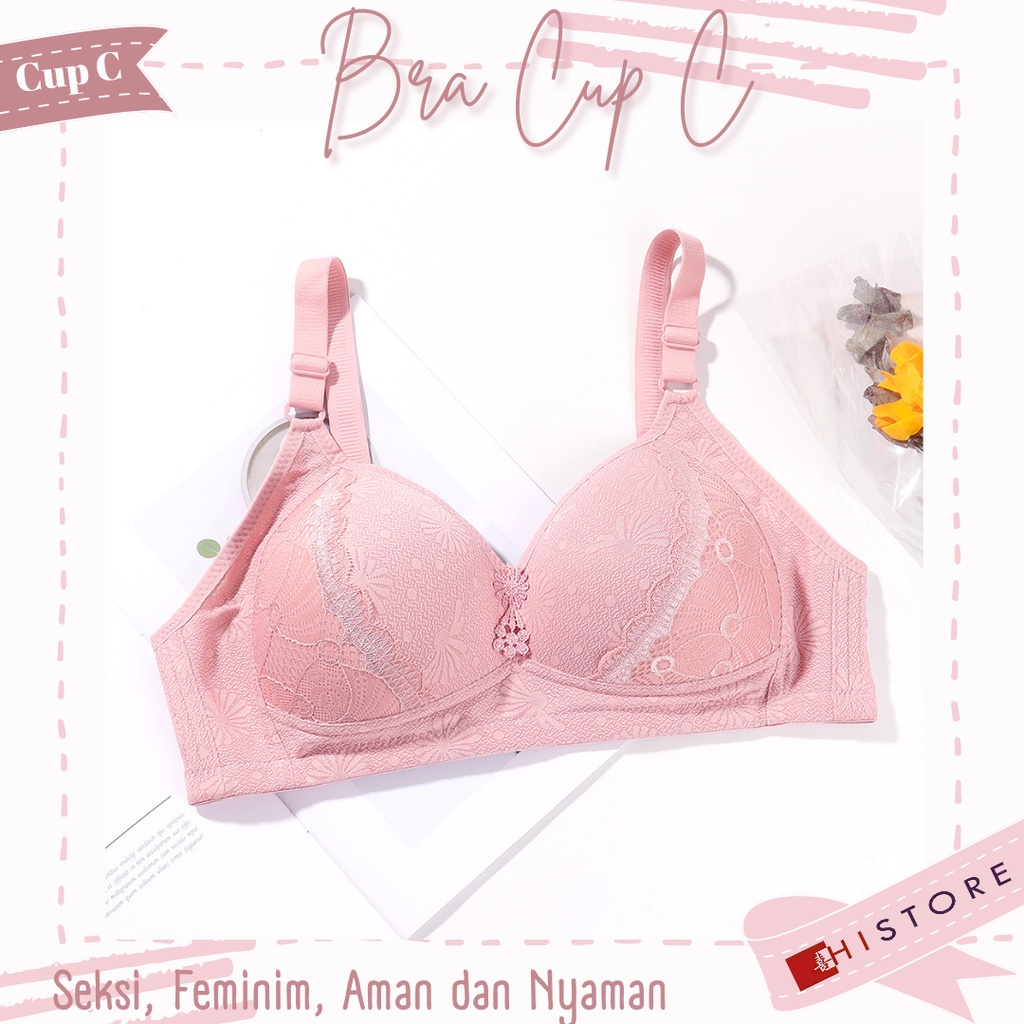 [HI] Bra BH JUMBO Cup 3/4C Fashion Wanita Bra wanita Premium BH Busa Tipis Tanpa Kawat Sangat Nyaman 2029