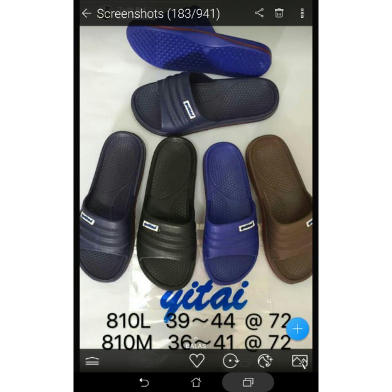 Ecer Sandal Sendal yitai selop 810 L size 39 - 44