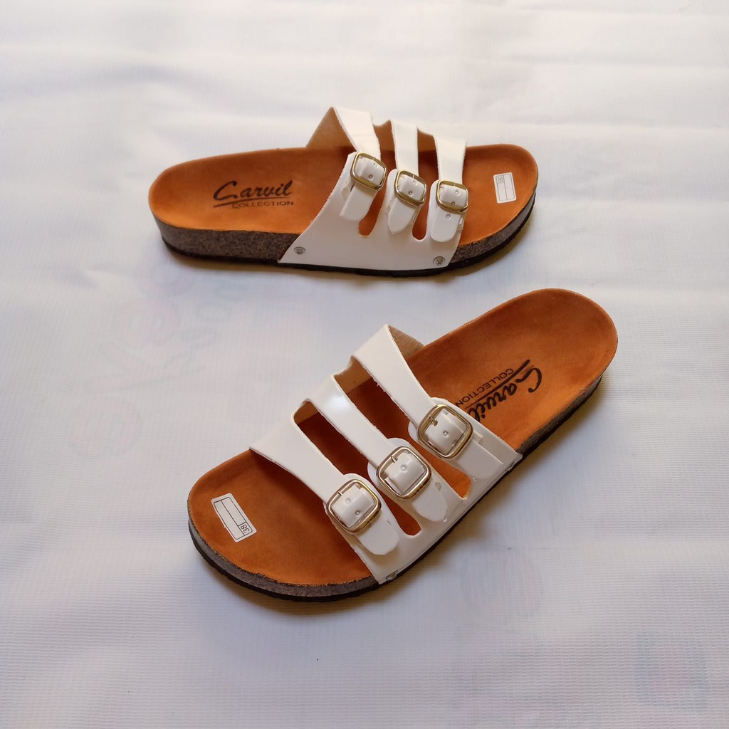 Sandal Wanita Kekinian Slop Slip Terbaru Teplek Sendal Cewek Birken Murah Tali Korea Andin Dewasa-3