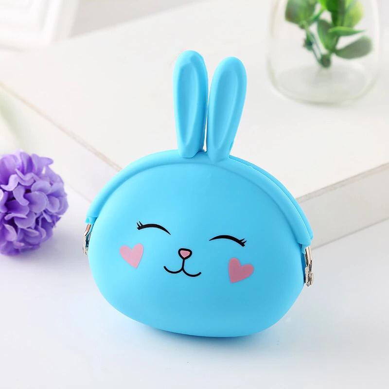 ☛TK☚D028 DOMPET KOIN SILIKON JELLY KARAKTER KELINCI BUNNY TEMPAT UANG COIN POUCH SERBAGUNA COD