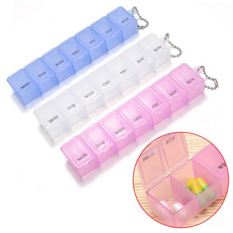 Kotak Obat 7 Day Medicine Tablet Storage - Multi-Color