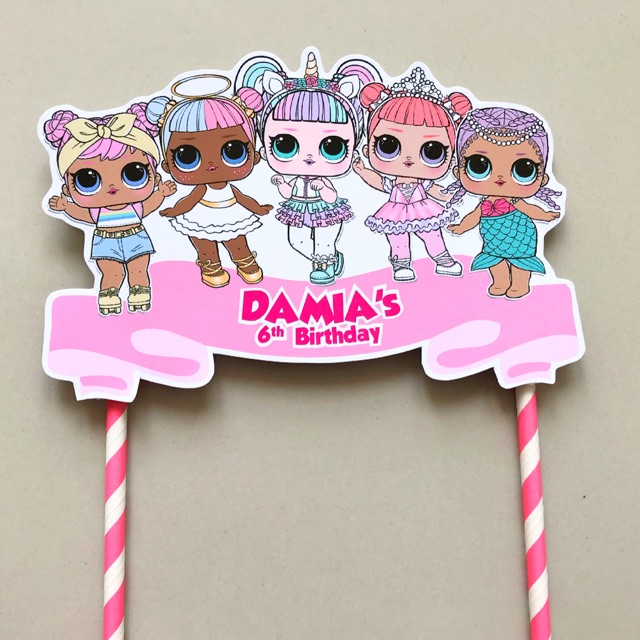 Topper Kue Tart atau Ice Cream LOL