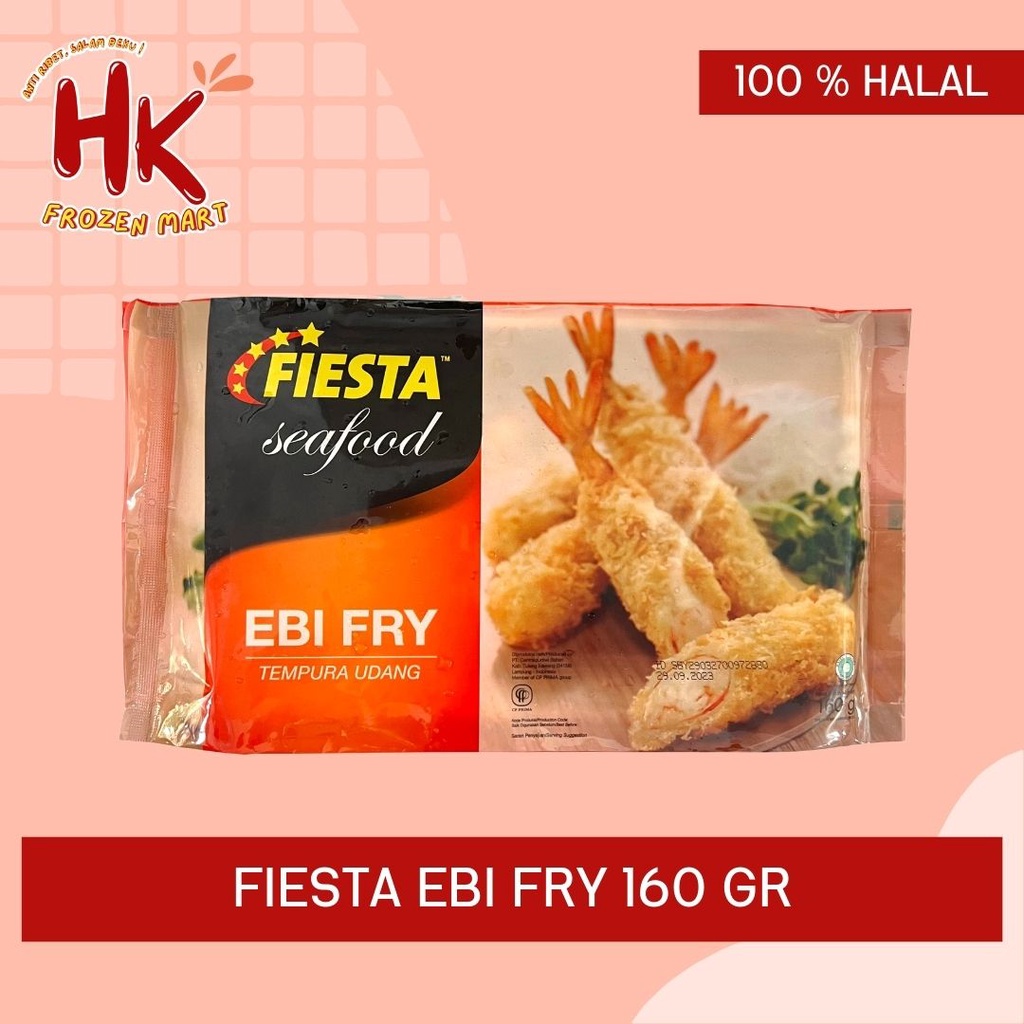 

Fiesta Eby Fry 160 gr / tempura udang ebi furai siap masak seafood / HK Frozen Mart