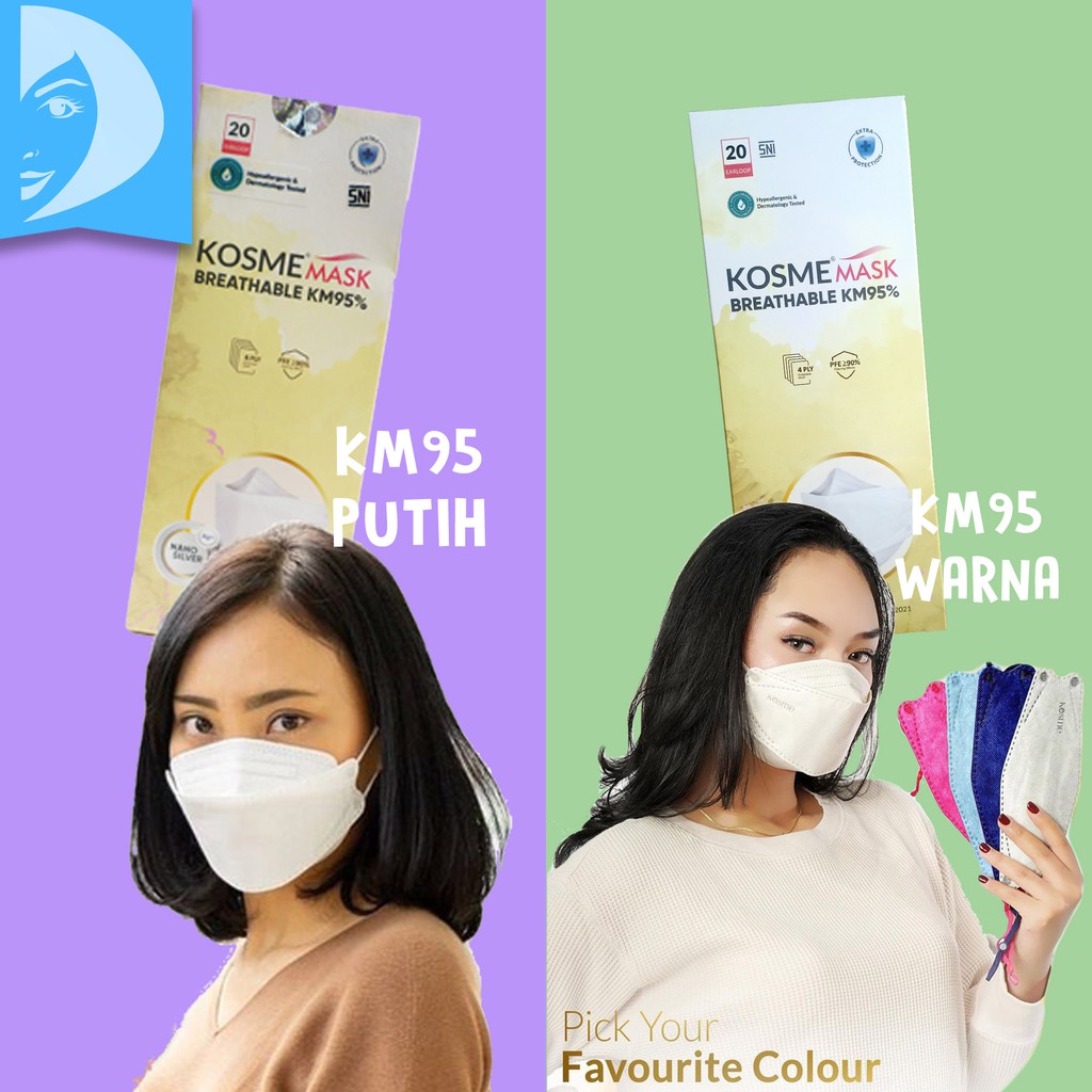 Kosme Mask Breathable KM 95 / Masker MS Glow KM95 4 Ply KosmeMask - ECER