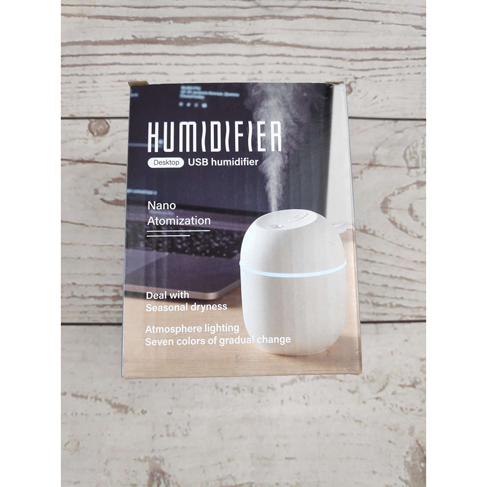 HUMI Mini Air Humidifier Aromatherapy Oil Diffuser LED Light 220ml