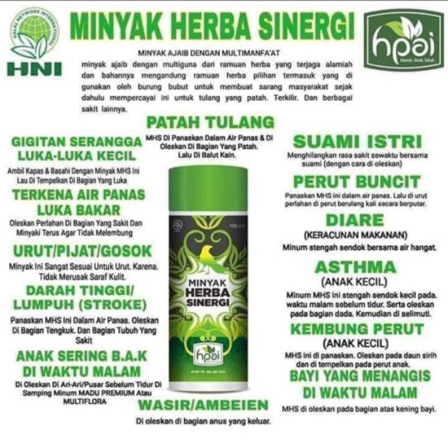 Minyak Herba Sinergi Hni Hpai Shopee Indonesia