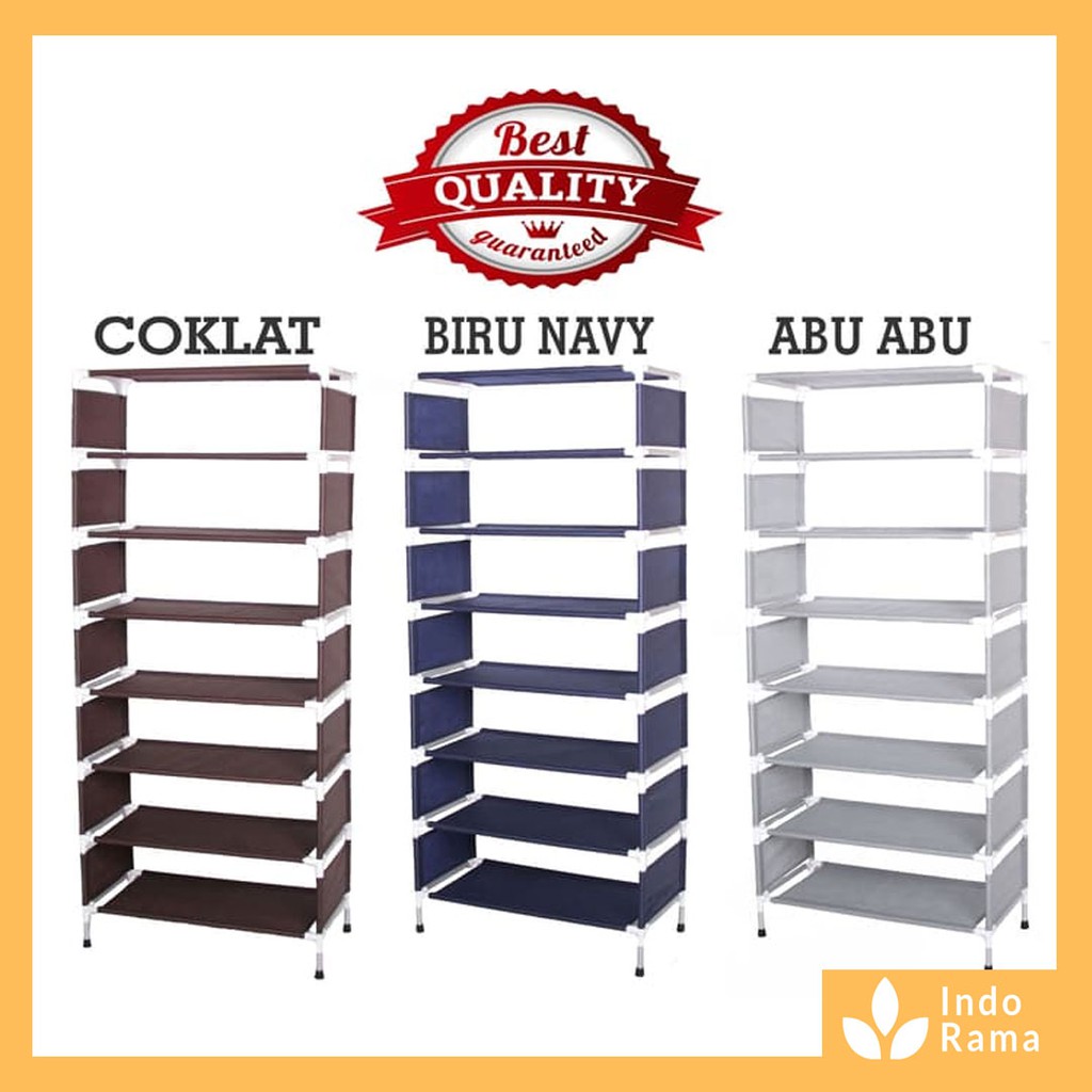 RAK SEPATU PORTABLE / RAK SEPATU ALUMINIUM 8 SUSUN / RAK SEPATU / RAK SEPATU SUSUN