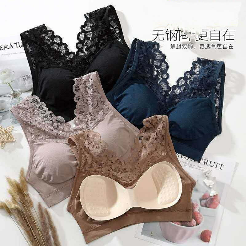 Pakaian Dalam Wanita Sport Bra BH Strap Model Renda Import Bralette (Tepi Non Renda)