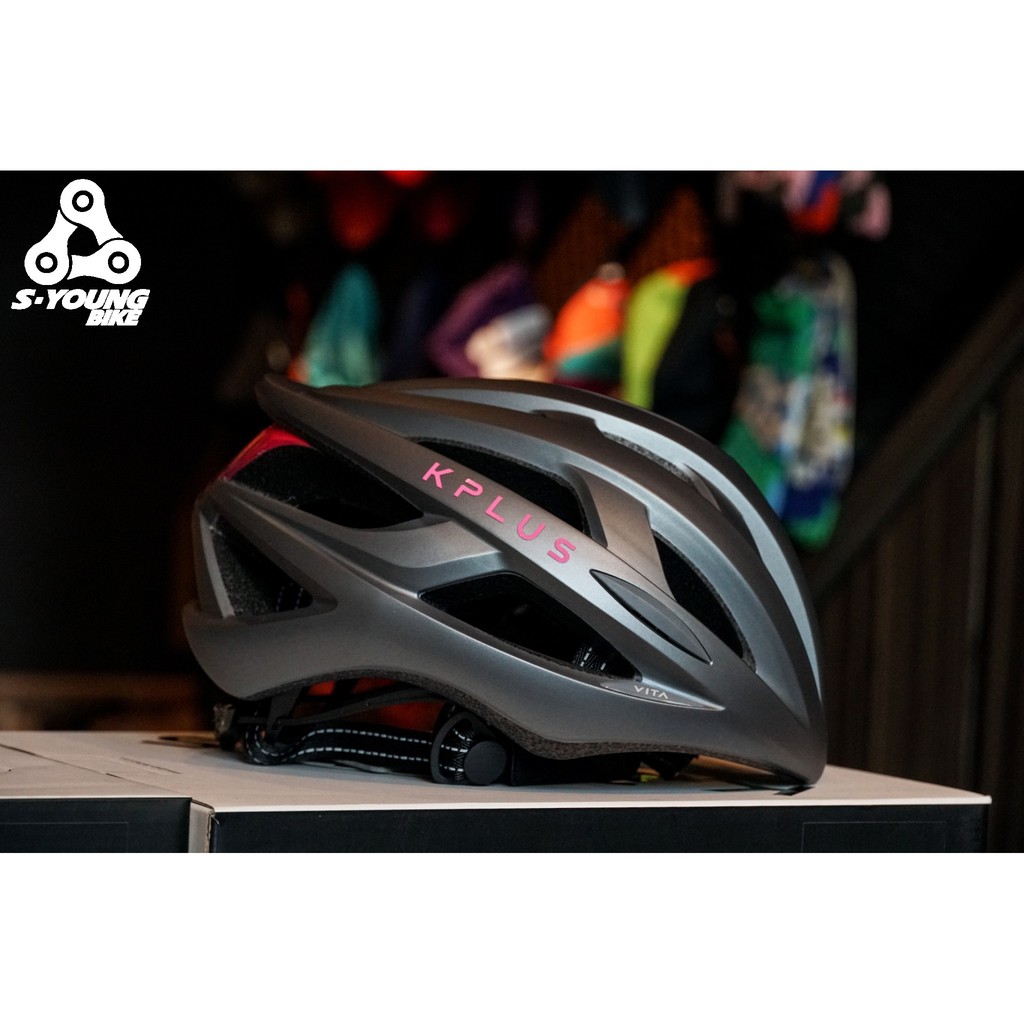 Kplus Vita Extention Helm  Sepeda  Model Lebar Warna  Abu abu 