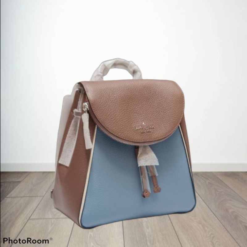Tas Kate Spade Original KS Leila Medium Flap Backpack Baltic Sea
