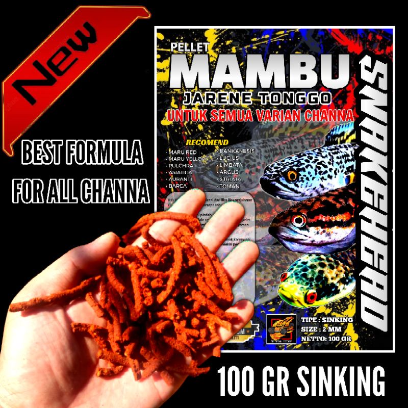 Pelet Mambu Pelet Channa 100 Gram-Gfs Feed