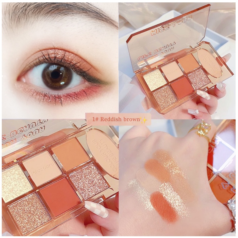 【super-hot】ALLPHV 7 Warna Palet Eyeshadow Pearlescent Tahan Air eyeshadow palette