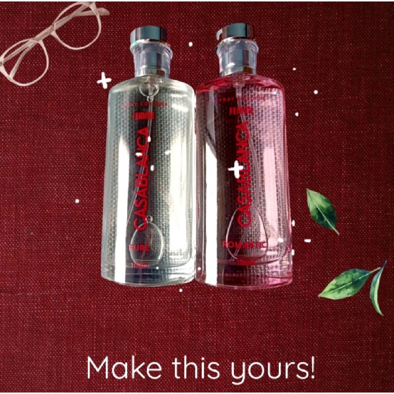 CASABLANCA PARFUM 100ml ROMANTIC , PURE & AQUA