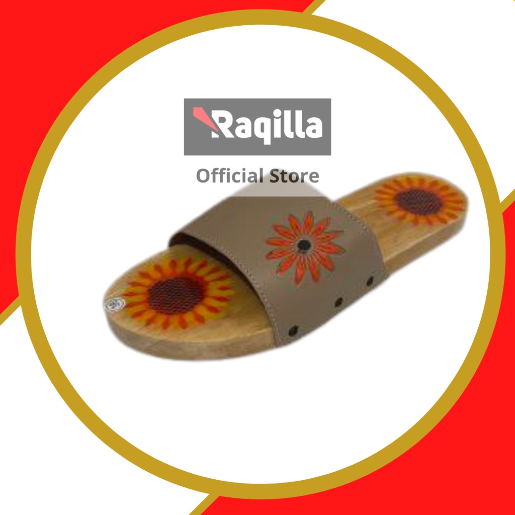 Sandal wanita selop motif bunga matahari Slide wanita dari Raqilla Shop