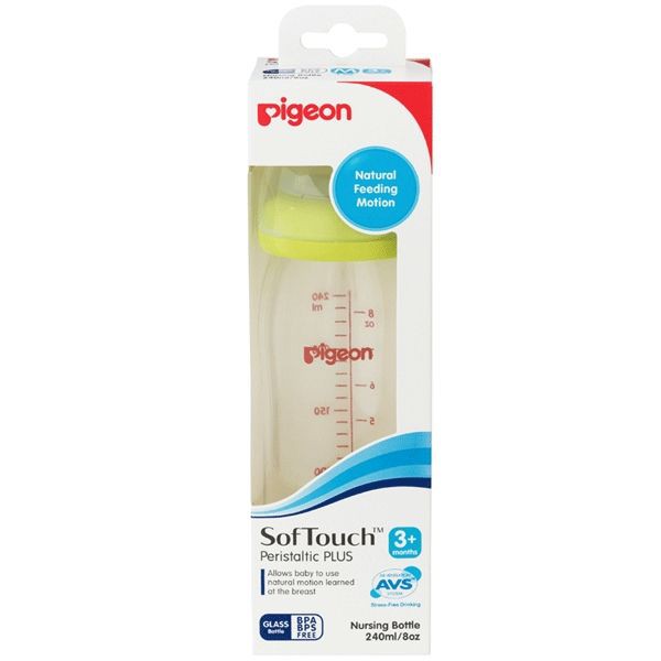 Botol Susu Pigeon 240ml Peristaltic Plus Wide Neck 1pc 240 ml Pigeon Wideneck 240 Ml