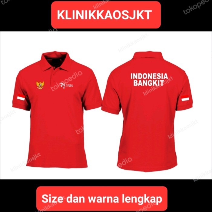 BAJU POLO HUT RI 77 INDONESIA BANGKIT - POLO KEMERDEKAAN RI 77 COMBED 30S