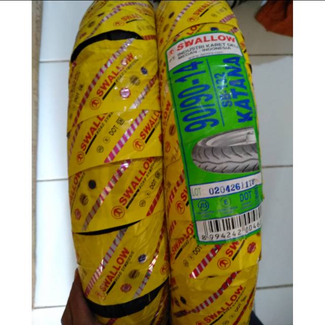 Ban luar matic swallow (non tubles).uk.90/90.ring 14..untuk semua jenis motor matic