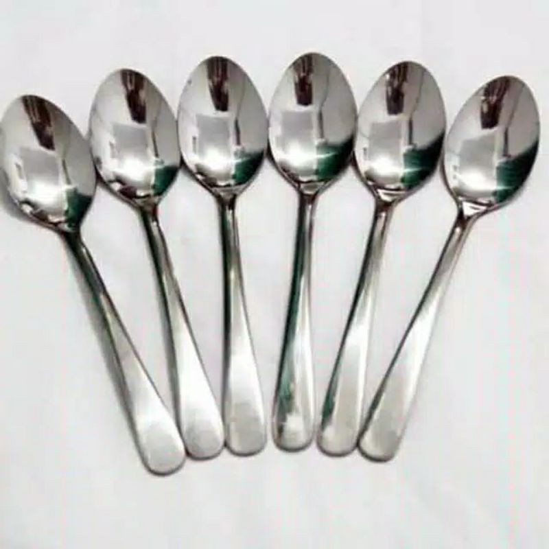 Sendok teh stainless tebal / sendok teh kopi stainless / sendok teh pendek 6pcs