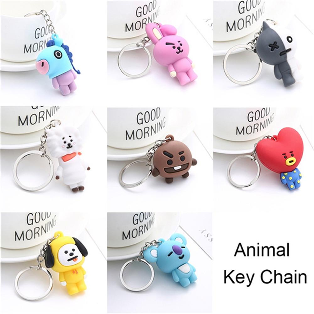 Top Kunci Ring Portable 3D Silicon Korea Bangtan Boys