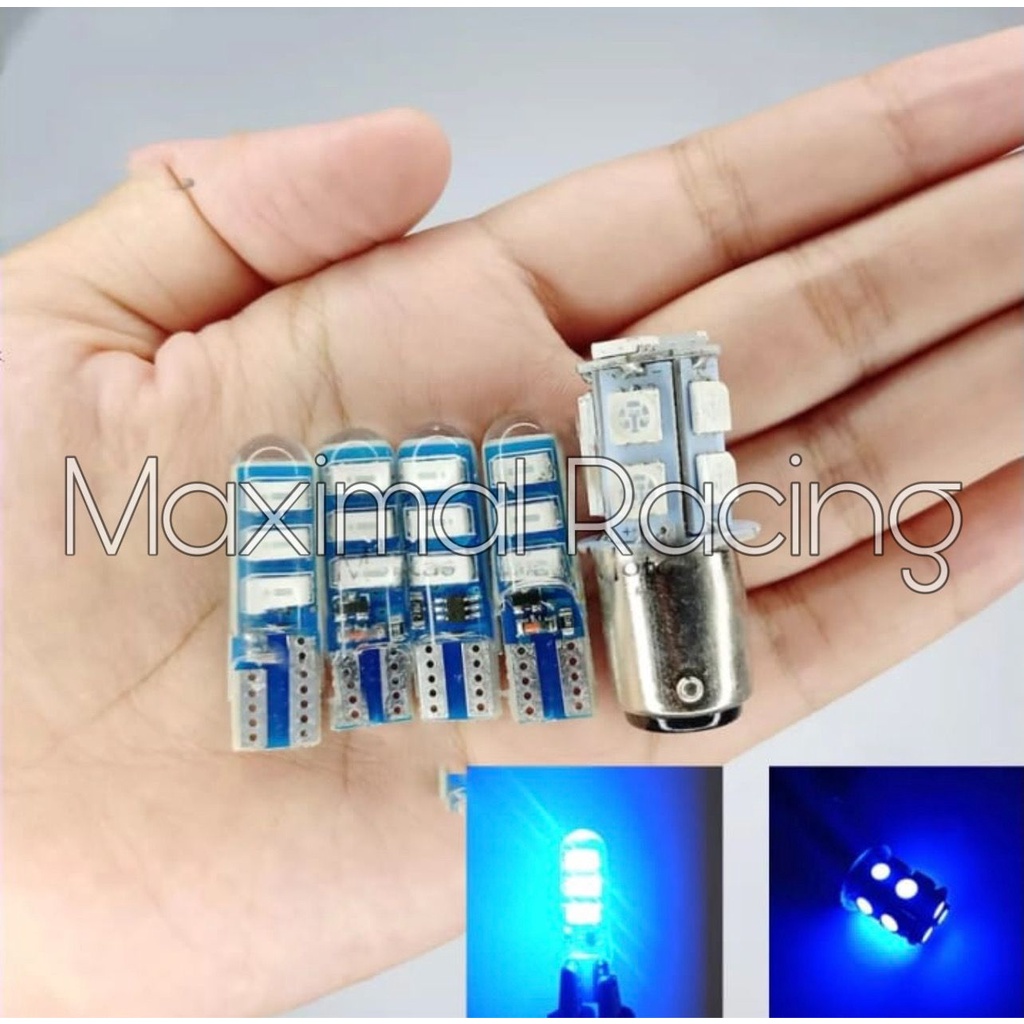 Paket Lampu Variasi Motor Sen Jelly Diam 4pcs Plus Lampu Rem Stop13 Led Kedip Universal