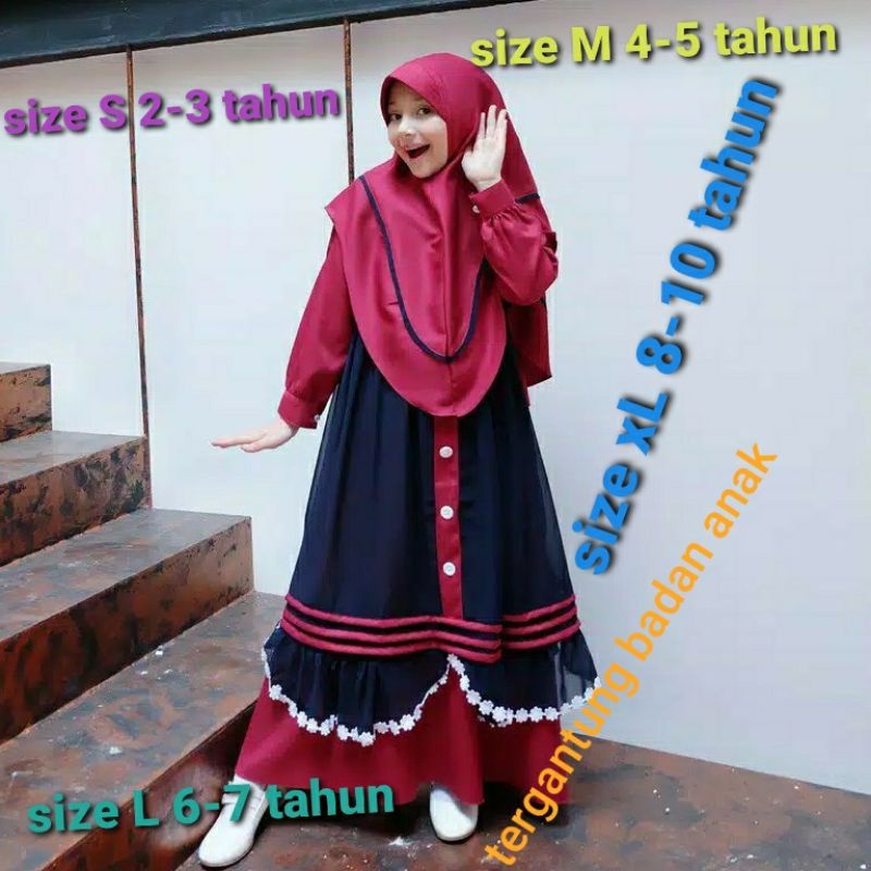 gamis anak murah  basela kids 2-10 tahun