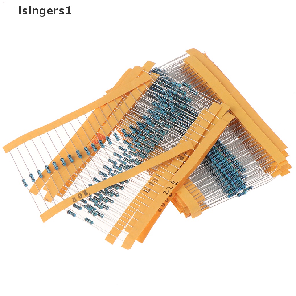 (lsingers1) 600pcs 30 Jenis Resistor Metal Film 1 / 4W 1%