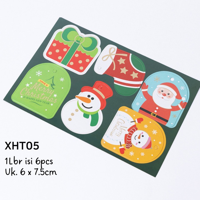 

XHT05 Hangtag Label Kotak Hampers Hiasan Pohon Natal Christmas