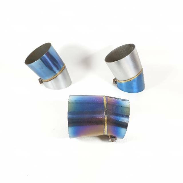 corong knalpot stainless blue universal