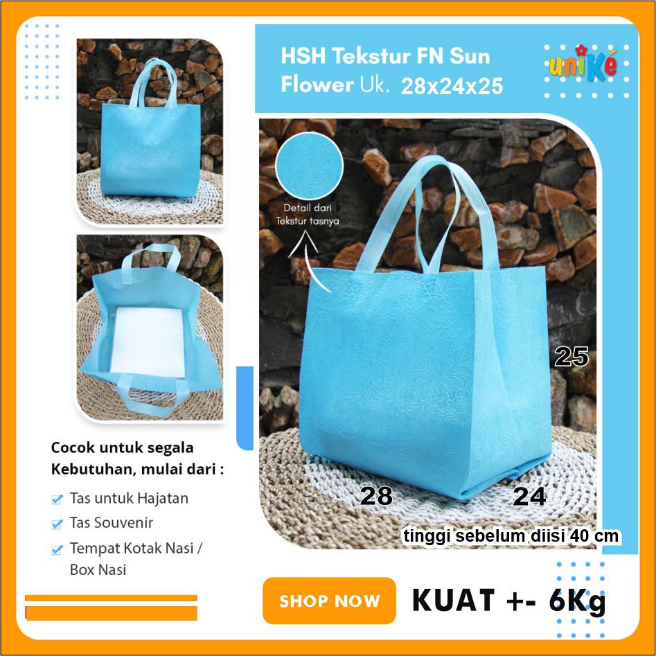 

Tas Hajatan Tas Berkat Kekinian Goodie Bag Tas Nasi Kotak 24x24 Tas Spunbond Embos 28x24x25 D24
