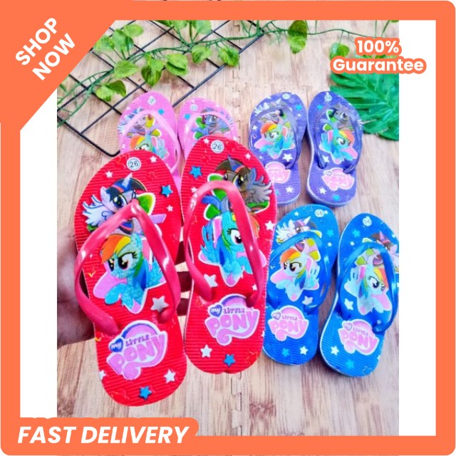 [Size 21-35] SANDAL JEPIT ANAK CEWEK 2-8 TAHUN KARAKTER UNICORN KUDA PONY / SANDAL ANAK PEREMPUAN LUCU