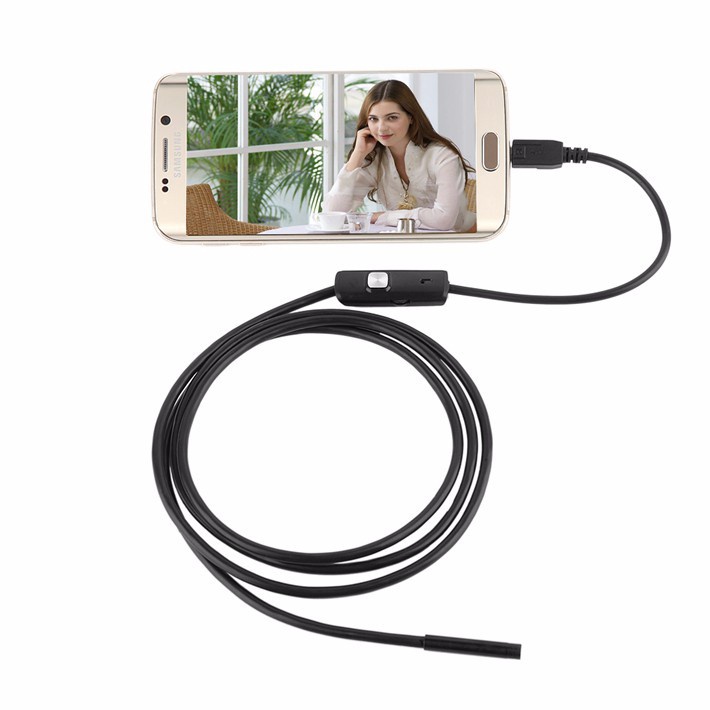 Taffware Android 7mm 4cm Focal Distance Endoscope Camera 480P 2M IP67 Waterproof -AN97 - Black