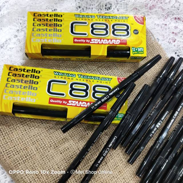 

ISI 12 GRATIS 1 !! Pulpen Standard Baru Castello C88 Murah